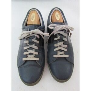 Tsubo Aratus Premium Blue Leather Saddle Stripe Sneakers Size 10